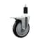 Service Caster 5'' Black Poly Swivel 1-3/8'' Expanding Stem Caster Total Lock Brake SCC-EXTTL20S514-PPUB-BLK-138 - alternate 1